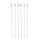 Garfry 6PCS Cable Zip Ties 9.84 Inch, Durable Adjustable  White Plastic Tie Wraps for Indoor and Outdoor