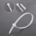 Garfry 6PCS Cable Zip Ties 9.84 Inch, Durable Adjustable  White Plastic Tie Wraps for Indoor and Outdoor