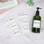 Garfry 24Pieces Waterproof Soap Labels for Bottles, Shampoo and Conditioner Dispenser Lable for Soap, Lotion, Shampoo and Conditioner